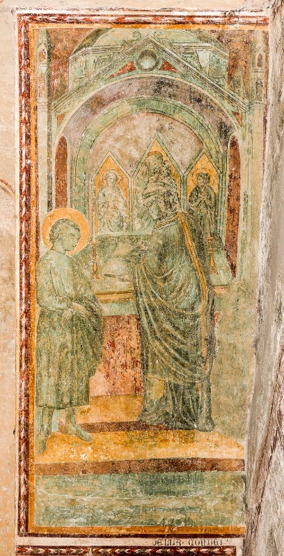 Cenni di Francesco fine sec. XIV-inizio sec. XV, Affresco con scena sacra