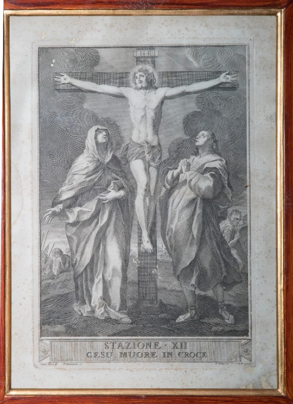 Bombelli P. sec. XVIII, Stampa con Gesù morto in croce