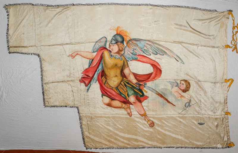 Manifattura toscana sec. XX, Bandiera con San Michele arcangelo