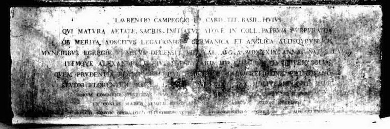 Ambito romano (1868), Lapide sepolcrale (ossario dei Campeggi)