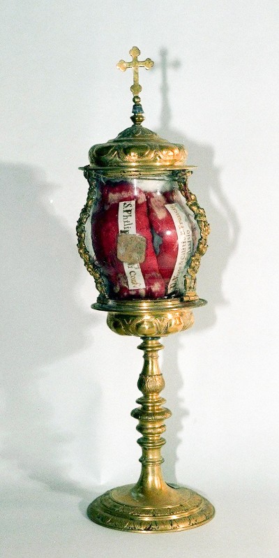 Bott. romana sec. XVIII, Reliquiario a vaso di San Francesco d Assisi