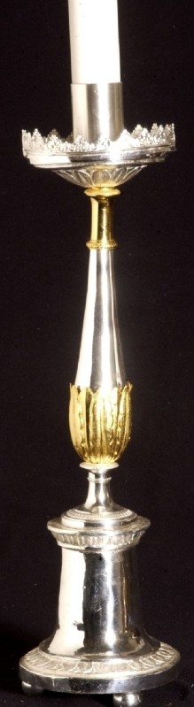 Ambito italiano sec. XIX, Candeliere da altare cm 50 2/2