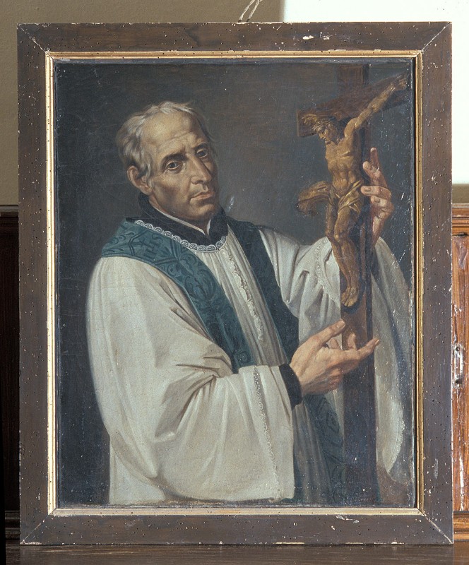 Bott. romagnola sec. XIX, Cornice del dipinto con San Francesco De Geronimo