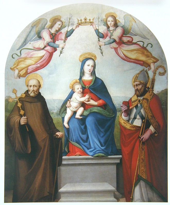 Ghirlandaio Ridolfo sec. XVI, Madonna in trono col Bambino e Santi