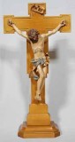 Ambito lombardo seconda metà sec. XX, Croce da altare in legno scolpito