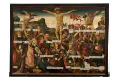 Maestro dell'Epitaffio Lichtenstein (1504), Crocifissione e santi