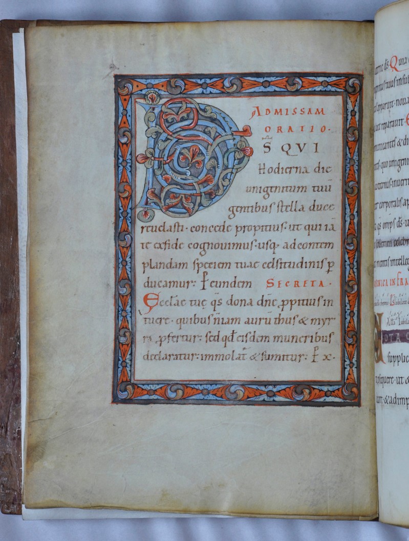 Scriptorium bavarese terzo quarto sec. XI, Pagina miniata con iniziale D 1/7