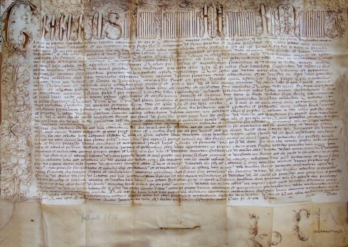 Supporto, pergamena, 1574