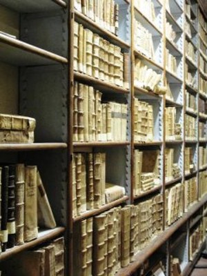 Ambiente interno. Biblioteca storica