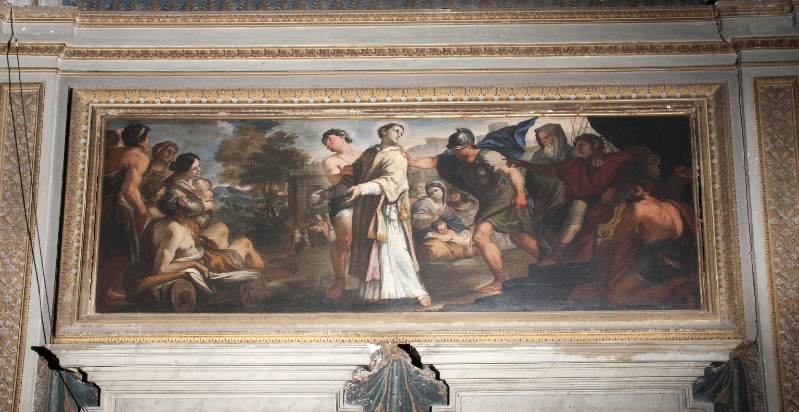 Lucatelli P. sec. XVII, Dipinto di San Lorenzo condannato al martirio
