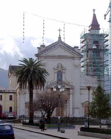 La facciata principale della cattedrale di San Nicola ad Oppido Mamertina