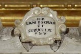 Bottega veneta sec. XVII, Cartiglio del tabernacolo dell'altare della Madonna