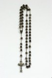 Bott. napoletana sec. XX, Corona del rosario in argento e pasta vitrea