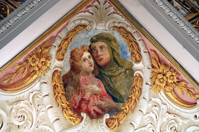 Girosi G. secondo quarto sec. XX, Maria bambina e Sant'Anna in olio su tela