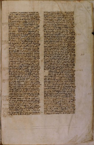 Marginalia su manoscritto cartaceo,secoli XIII-XIV