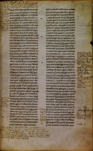 Note e commenti manoscritti su un testo manoscritto