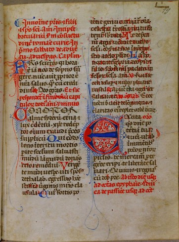 Breviario manoscritto membranaceo, secolo XV