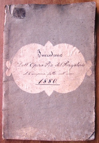 Inventario manoscritto della Confraternita del Purgatorio di Canepina, 1880