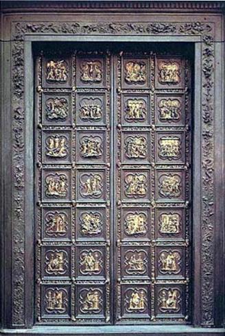  Veduta d’insieme della porta del 1424 opera di Lorenzo Ghiberti