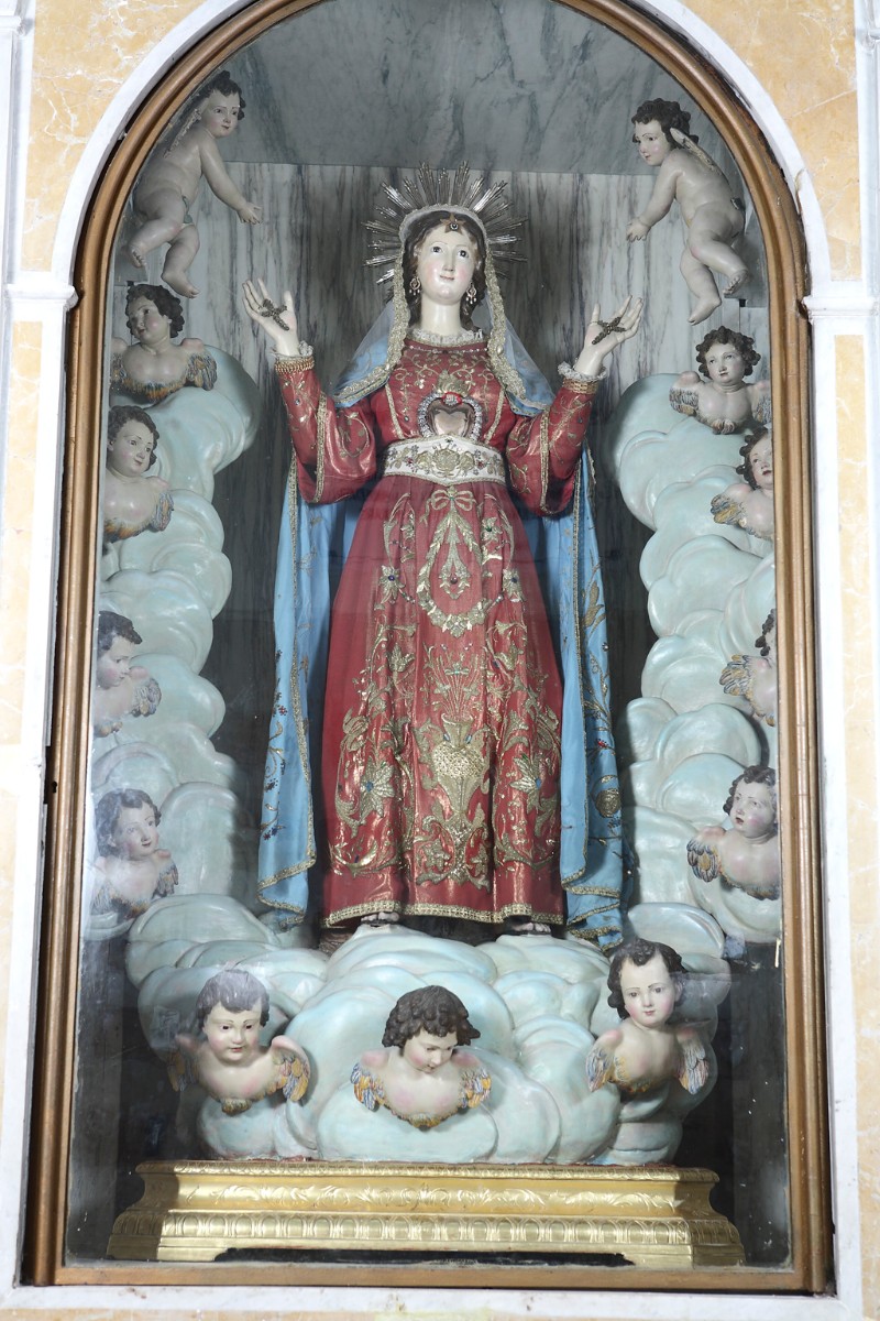 Bott. napoletana sec. XIX, Statua della Madonna della Libera in legno -  3522023 - it