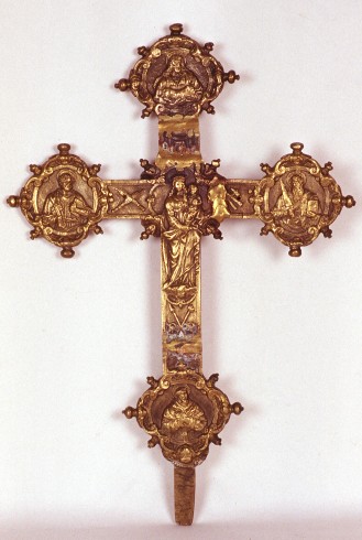 Bott. dell'Italia centrale sec. XVII, Croce processionale in bronzo