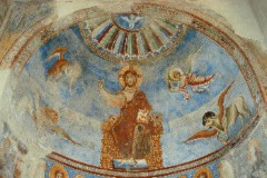 Scuola campano-cassinese sec. XI, Affresco con Colomba Mistica e Cristo in Trono