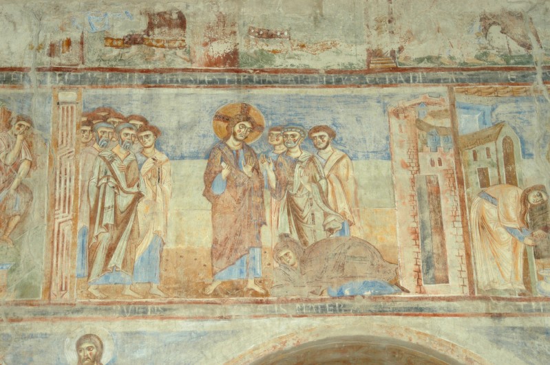 Scuola campana-cassinese sec. XI, Affresco con Cristo e la moglie di Zebedeo