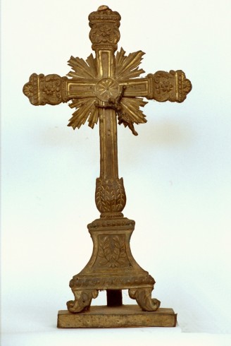 Ambito piemontese sec. XIX, Croce d'altare in lamina