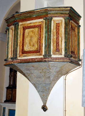 Ambito centroitaliano secc. XVII-XVIII, Pulpito marmorizzato