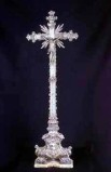 Bott. napoletana sec. XVIII, Croce da altare in argento