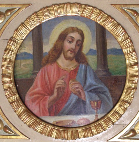 Bolla A. prima metà sec. XX, Gesù Cristo con il calice e il pane