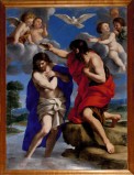 Romanelli G.F. sec. XVII, Stendardo con Battesimo di Gesù Cristo