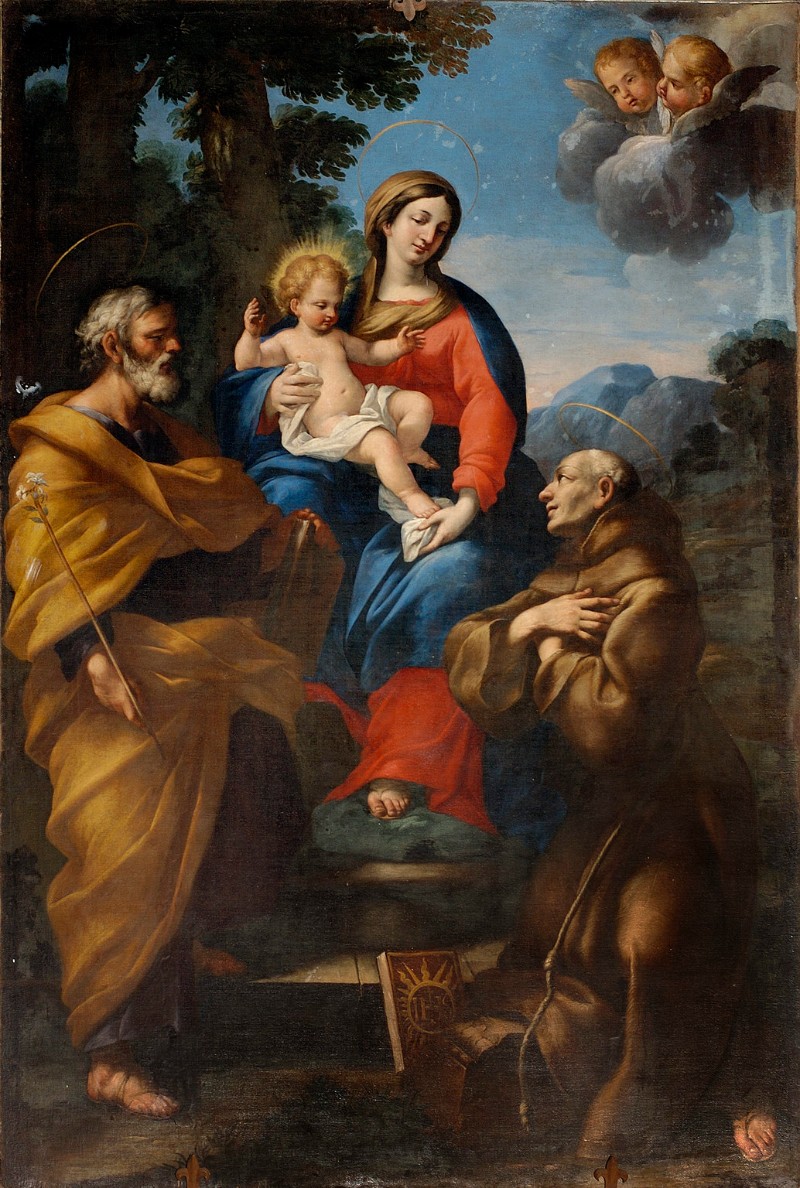 Romanelli G.F. (1649-1650), Sacra famiglia con San Bernardino