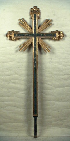 Bottega piemontese sec. XIX, Croce processionale OFSL