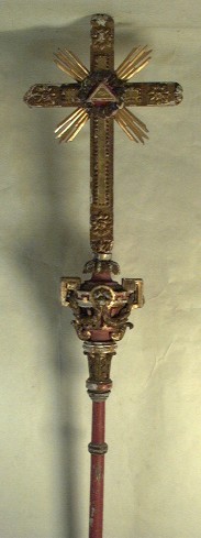 Bottega piemontese sec. XIX, Croce astile in legno