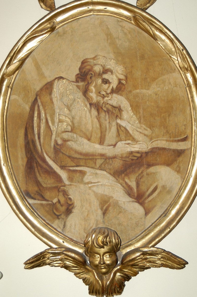 Pronti C. sec. XVII, Dipinto ovale con San Marco Evangelista