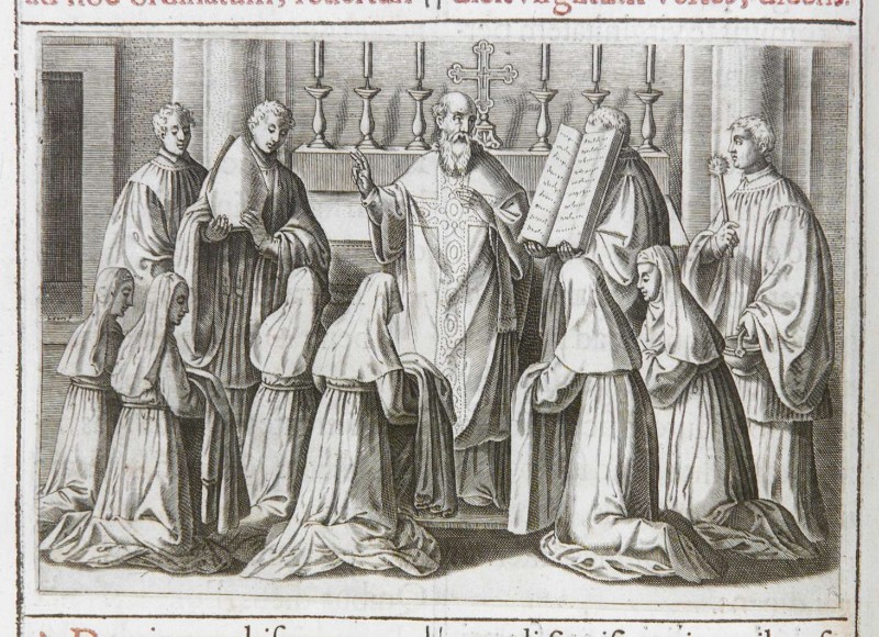 Lauro G. (1595), Benedizione della badessa e consacrazione delle vergini