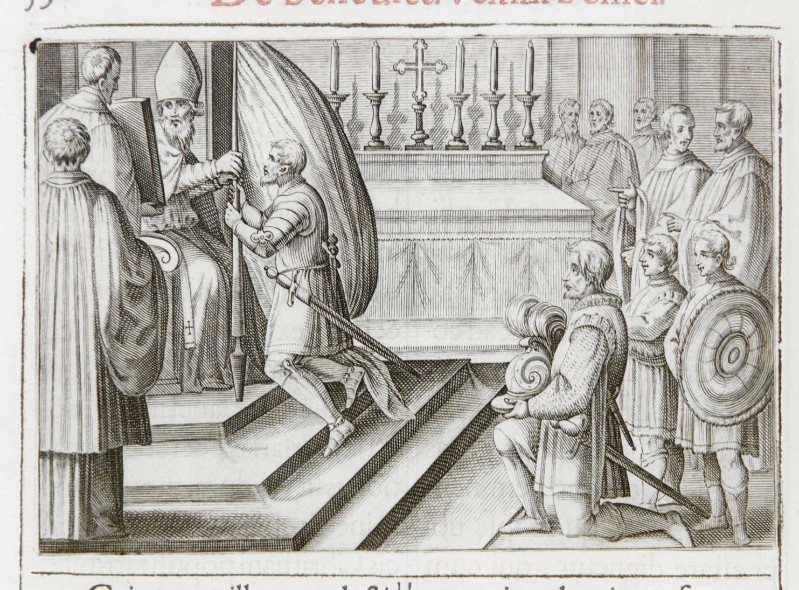 Ambito romano (1595), Benedizione del vessillo di guerra