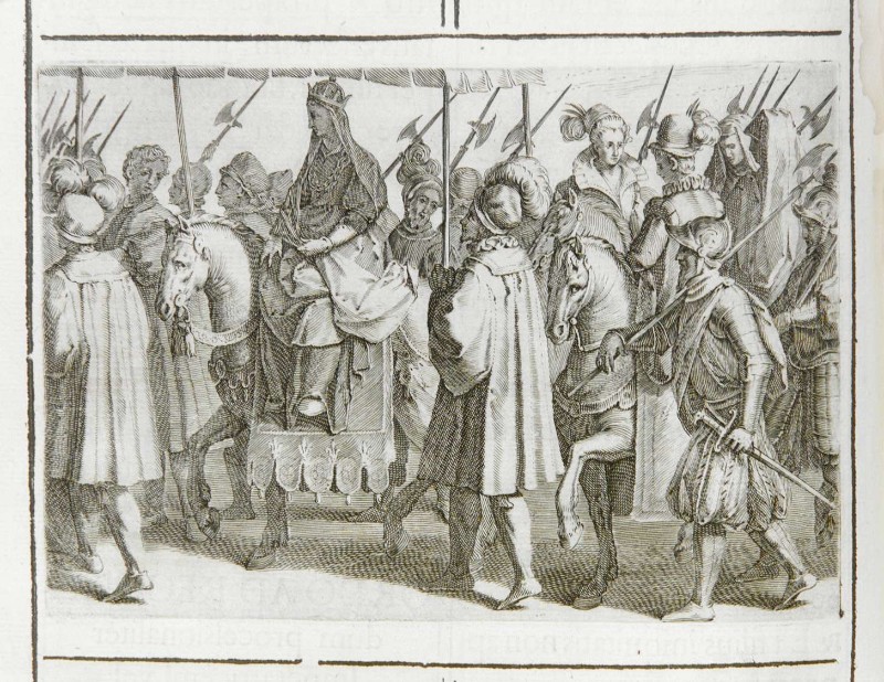 Ambito romano (1595), Accoglienza dell'imperatrice in processione