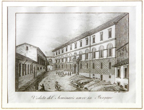 Veduta del Seminario di Bergamo, secolo XIX
