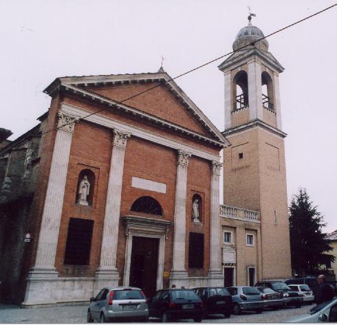 La facciata principale della Chiesa di San  Cristoforo ad Urbania