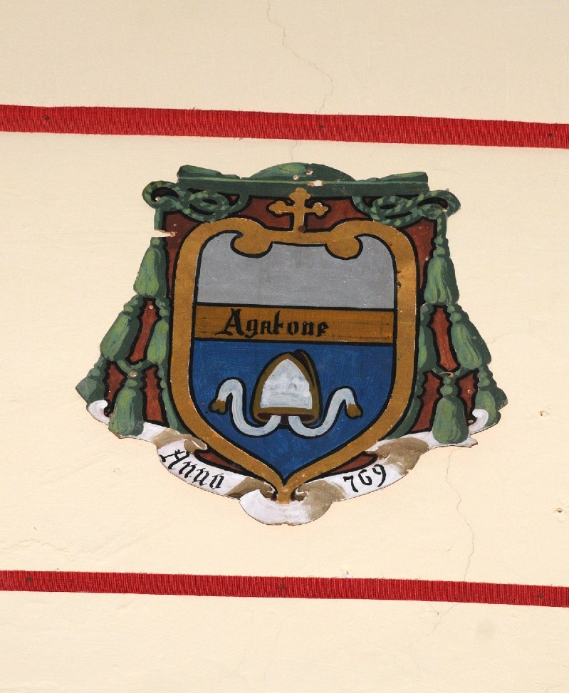 Ambito laziale sec. XX, Dipinto con stemma del vescovo Agatone