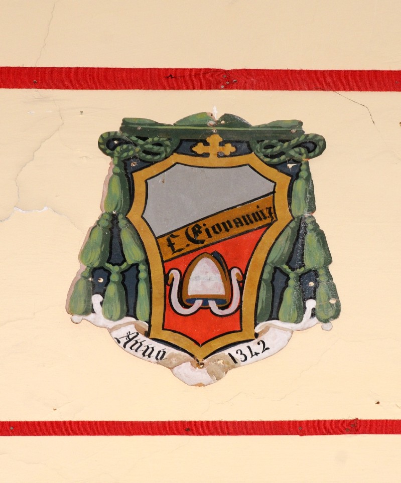 Ambito laziale sec. XX, Dipinto con stemma del vescovo Giovanni VI