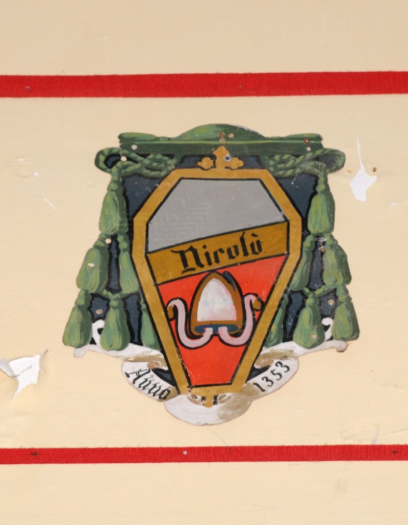 Ambito laziale sec. XX, Dipinto con stemma del vescovo Nicola