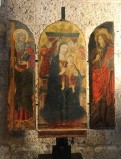 Carolino da Viterbo-Gabriele di Francesco (1478), Trittico con Madonna in trono