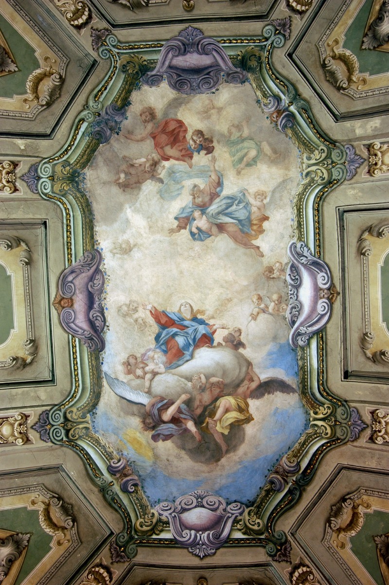 Rusca B. (1713-1719), Madonna assunta con angeli e Dio Padre