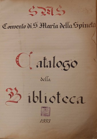 Catalogo della Biblioteca di Santa Maria della Spineta, 1933