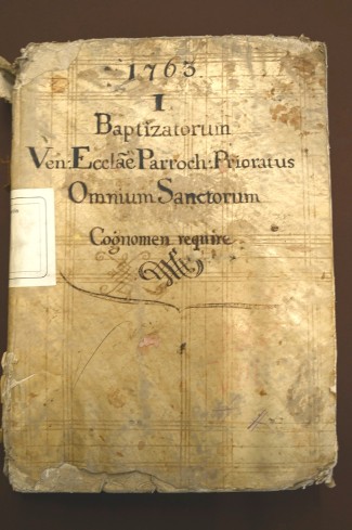 Unità archivistica, registro dei battezzati, 1763