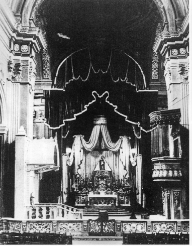 Interno della cattedrale prima dell'adeguamento  1960 circa 