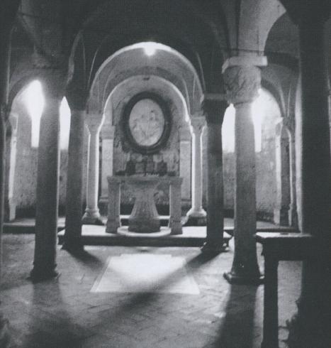 La cripta (da Boscolo. Creti, Mastelloni. La cattedrale  di Civita Castellana cit. p. 37)